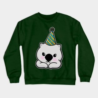 Cute Party Hat Wombat Crewneck Sweatshirt